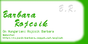 barbara rojcsik business card
